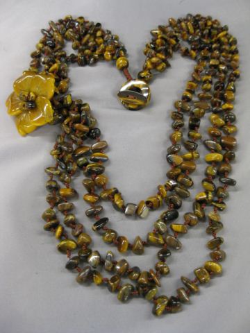 Tigerseye Necklace four strand