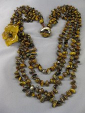 Tigerseye Necklace four strand
