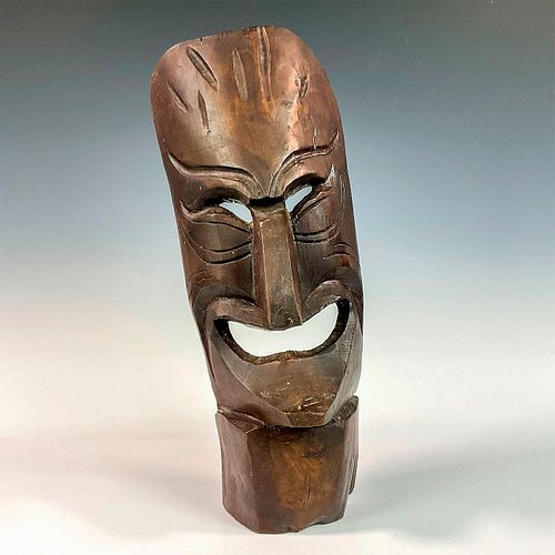 TIKI HAND CARVED WOODEN TRIBAL WALL