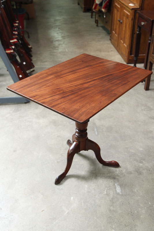 TILT TOP TEA TABLE. Mahogany