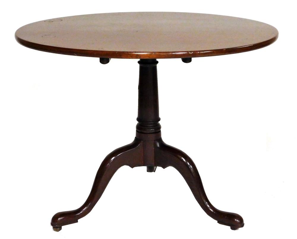 TILT TOP TEA TABLE WITH DARK
