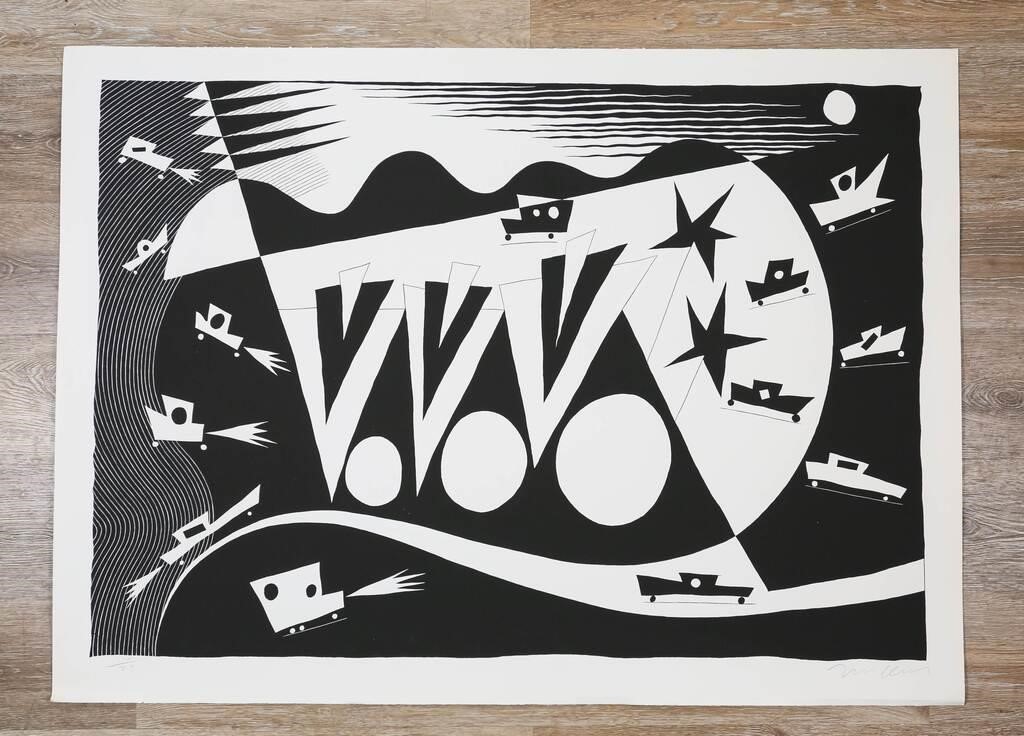 TIM CLARK ABSTRACT SILHOUETTE