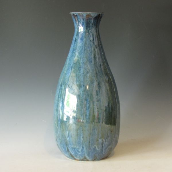 Tim Eberhardt vase with blue over