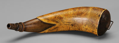 Tim Tansel engraved powder horn