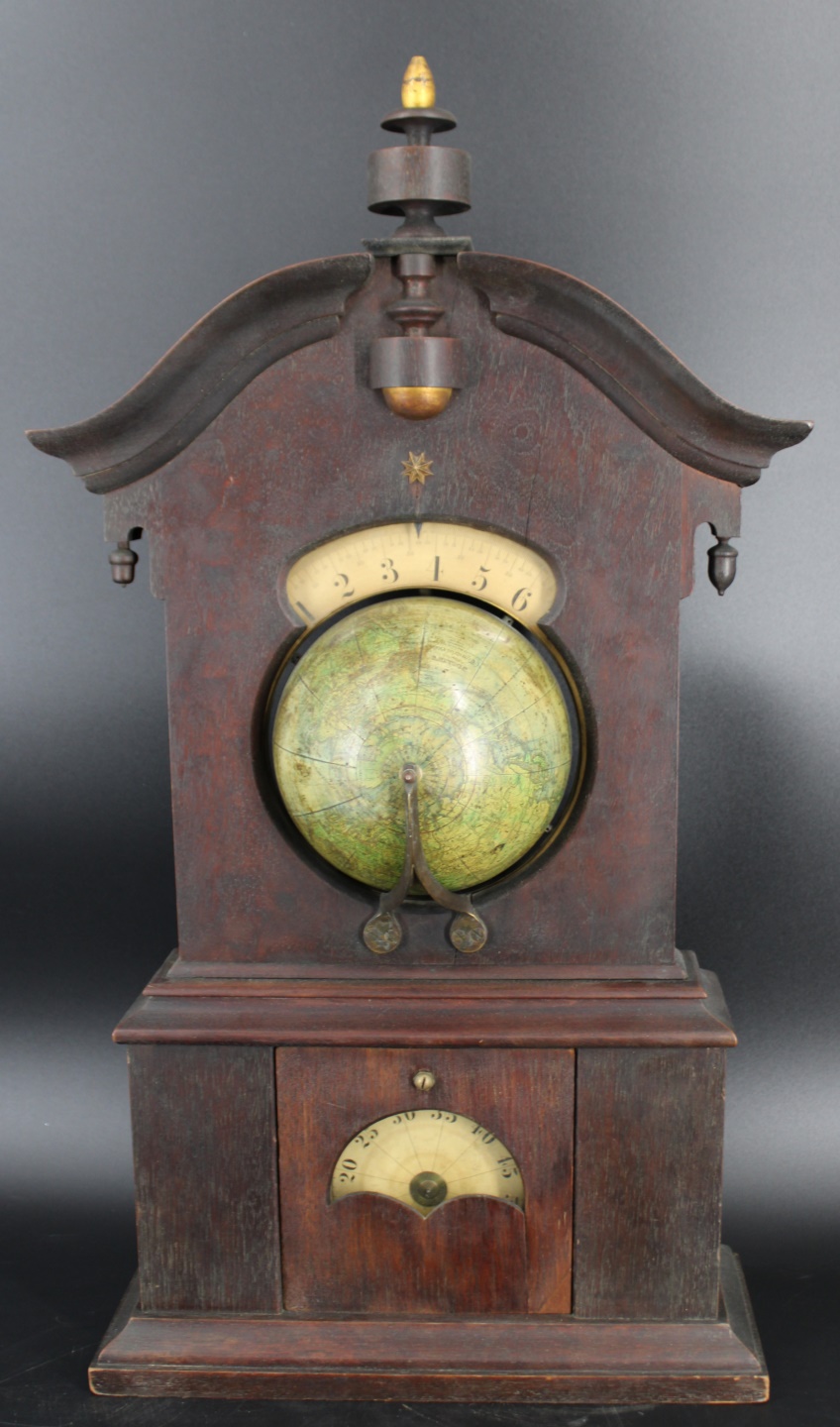 TIMBY SOLAR 1860'S GLOBE CLOCK WITH