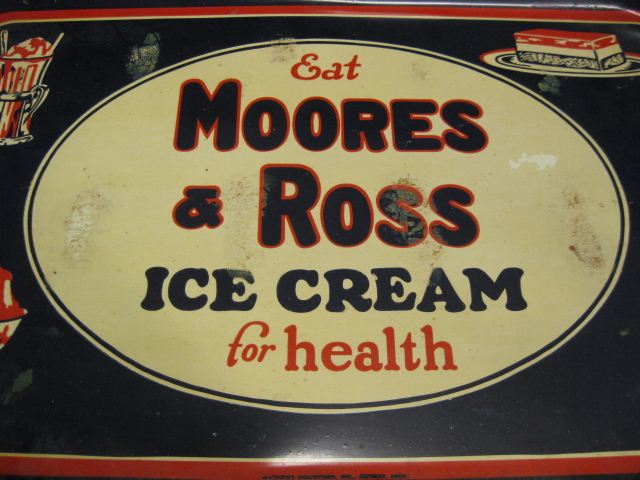 Tin Advertising Tray ''Eat Moores &