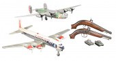 Tin and diecast airplane model