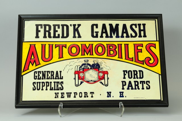 TIN AUTO DEALER'S SIGN Embossed