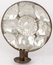 TIN CANDLE SCONCE, 19TH C.Tin