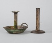 TIN CANDLESTICKSLot of two: A