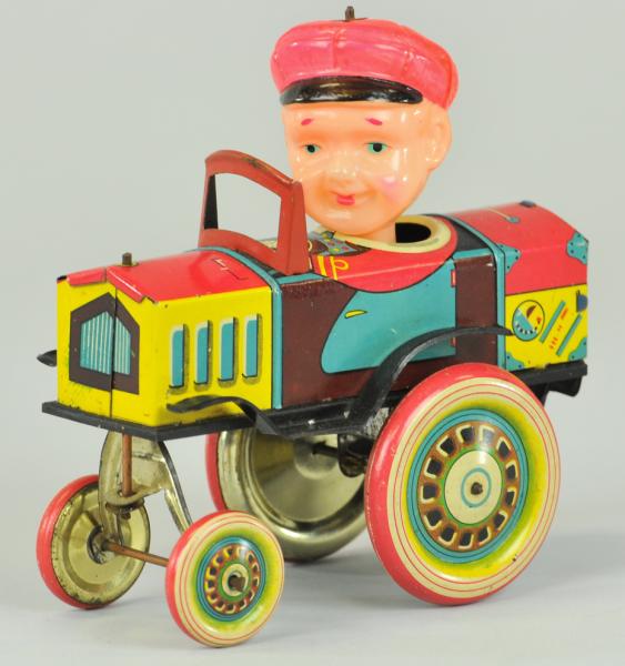TIN & CELLULOID JOKE CAR WIND-UP