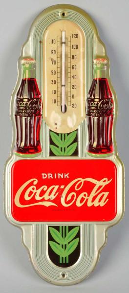 Tin Coca-Cola Thermometer.  1941.