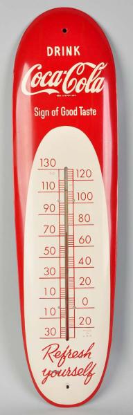 Tin Coca-Cola Thermometer. 