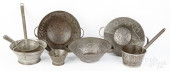 TIN COLANDERS AND LADLES<br>Ti