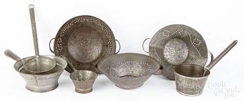 TIN COLANDERS AND LADLESTin