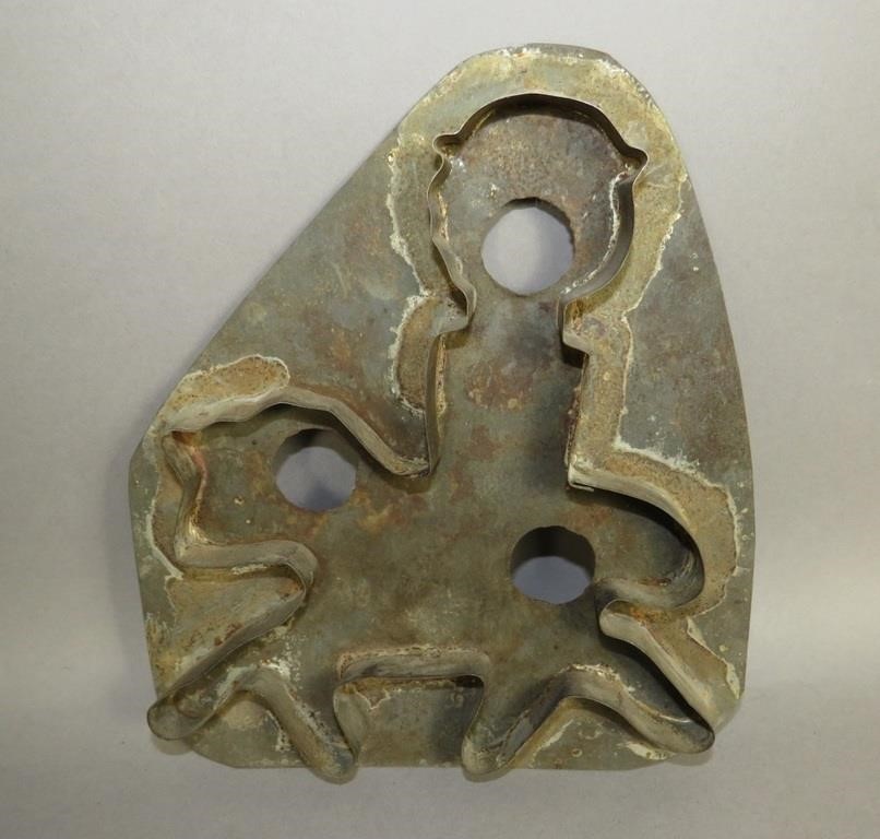TIN FIGURE ON HORSEBACK FIGURAL