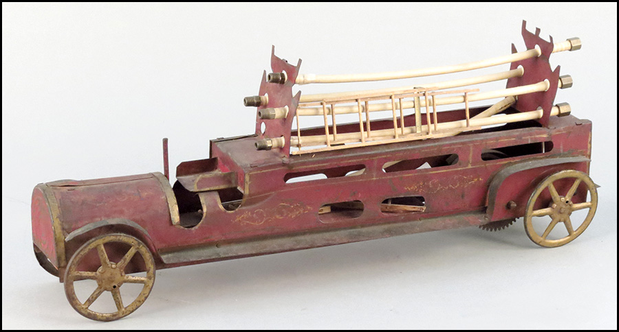 TIN FIRE TRUCK. Height 24'' x
