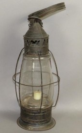 TIN FIXED GLOBE KEROSENE LANTE