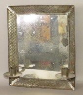 TIN FRAMED TWO CANDLE SHAVING