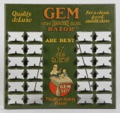 Tin Gem Razor Display. <br />