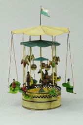 TIN GERMAN HAND PAINTED CAROUS