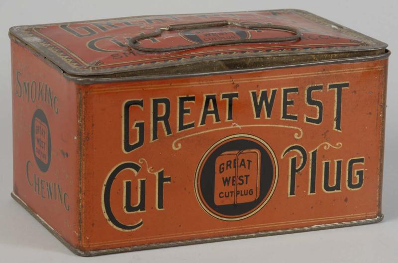 Tin Great West Cut Plug Tobacco