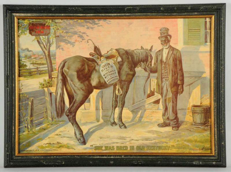 Tin Green River Whiskey Advertising
