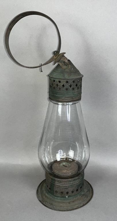 TIN KEROSENE LANTERN CA. 1830-1870;