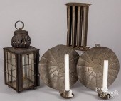 TIN LANTERN, ETC.Tin lantern,