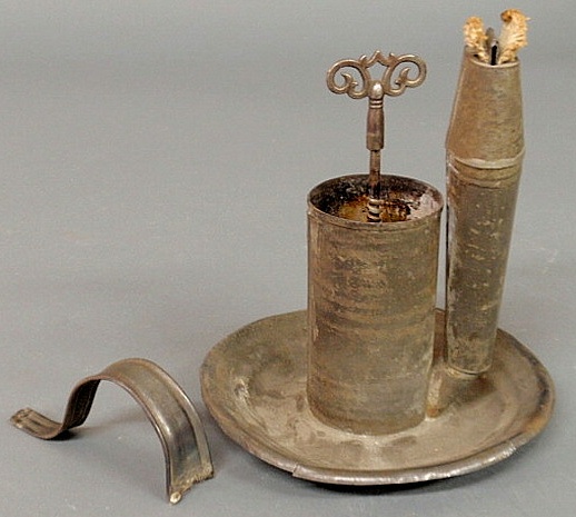 Tin lighting device c.1860 with a