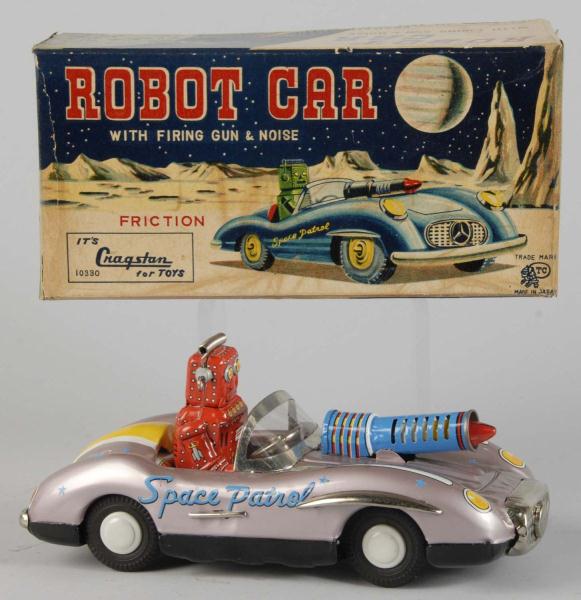 Tin Litho Space Patrol Robot