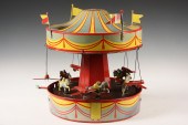 TIN LITHO TOY CAROUSEL - Circa