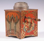 TIN LITHO TOY ORGAN BOX Circa