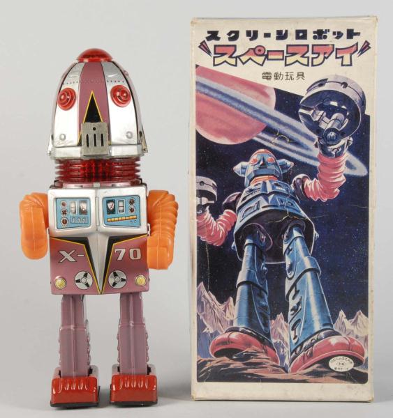 Tin Litho X-70 Space Robot