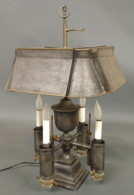 Tin oil lamp converted to