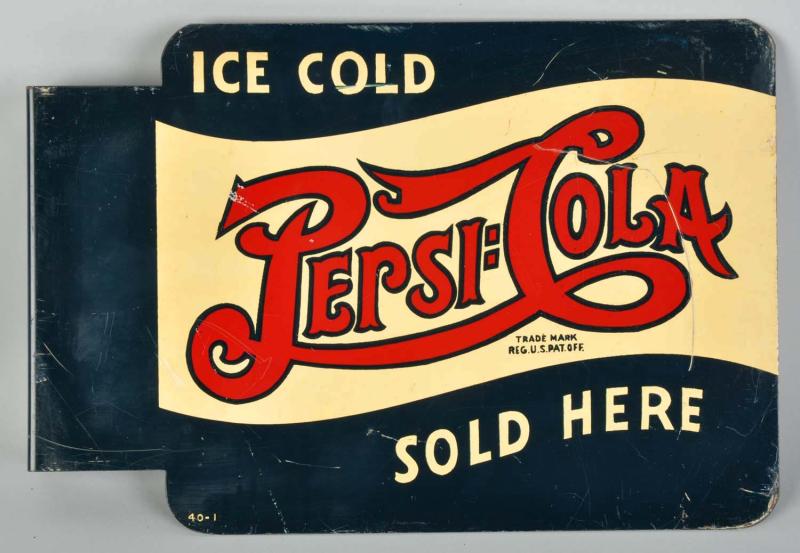 Tin Pepsi-Cola Sign.  1940.