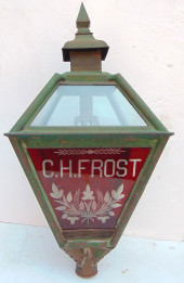 TIN POST LANTERN, TIN SMITH MA