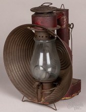 TIN REFLECTOR LANTERN, 19TH C.