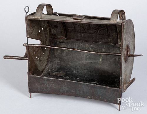 TIN REFLECTOR OVEN, 19TH C.Tin