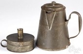 TIN ROUND TINDERBOX WITH CANDL