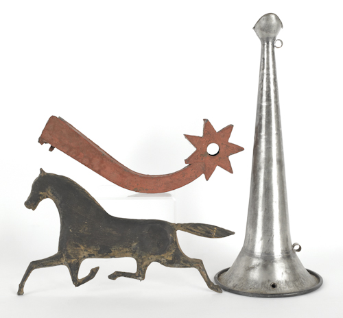 Tin speaking trumpet late 19th c.