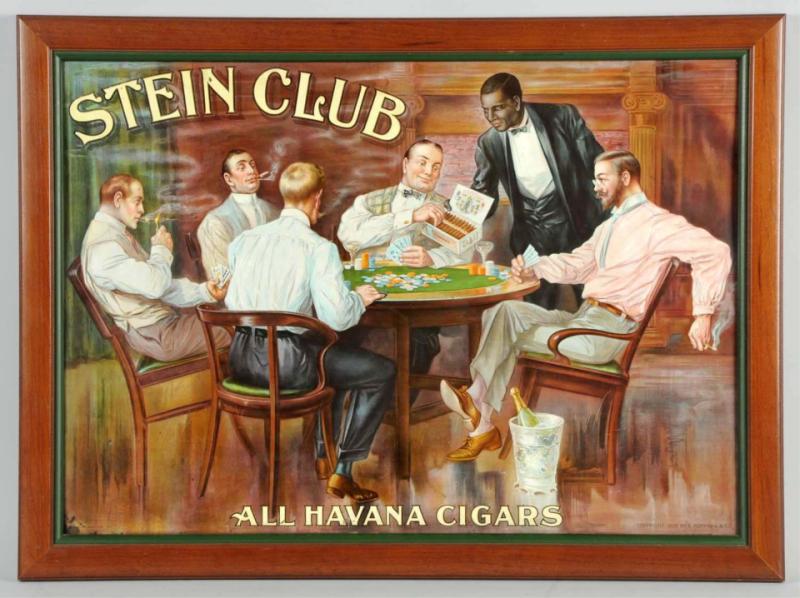 Tin Stein Club Sign.  1910. Very