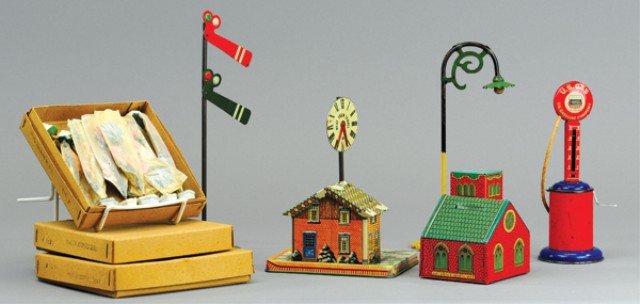 TIN STILL BANKS AND PROPS LOT