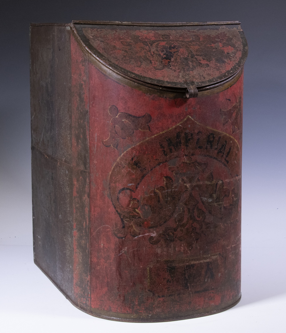 TIN TEA STORE DISPLAY BOX Curved