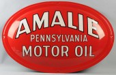 Tin Tin Amalie Motor Oil Sign.
