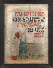 TIN TRADE SIGN AMERICA, EARLY