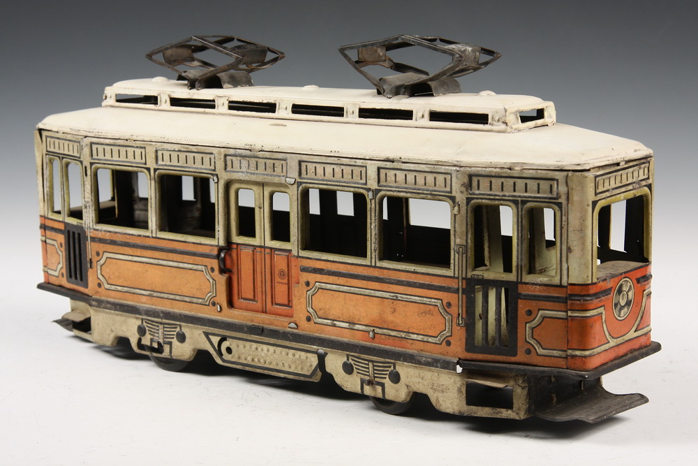 TIN TROLLEY CAR - Tin Litho Wind-Up