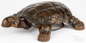TIN TURTLE SPITTOON, CA. 1900<