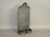 TIN TWO-CANDLE WALL SCONCEca.