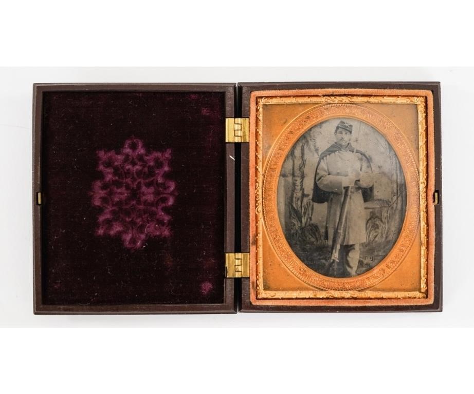 Tintype of a Civil War soldier